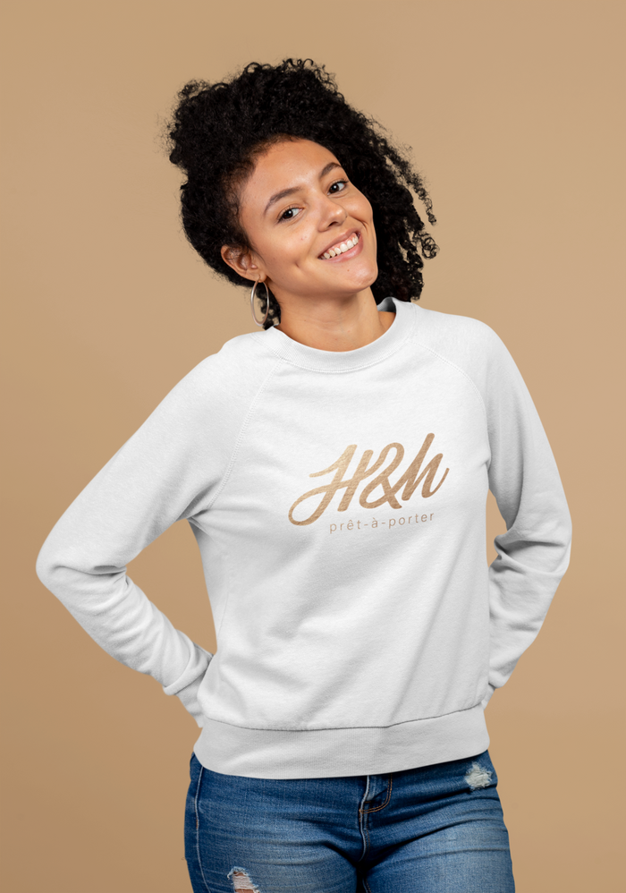 White H&H Long Sleeve Tee